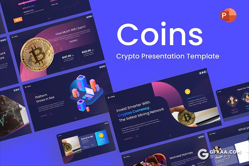 20页高端大气业务合作商务数据研究商务通用国外PPT模板11种配色2款尺寸 - 顶尖PPT