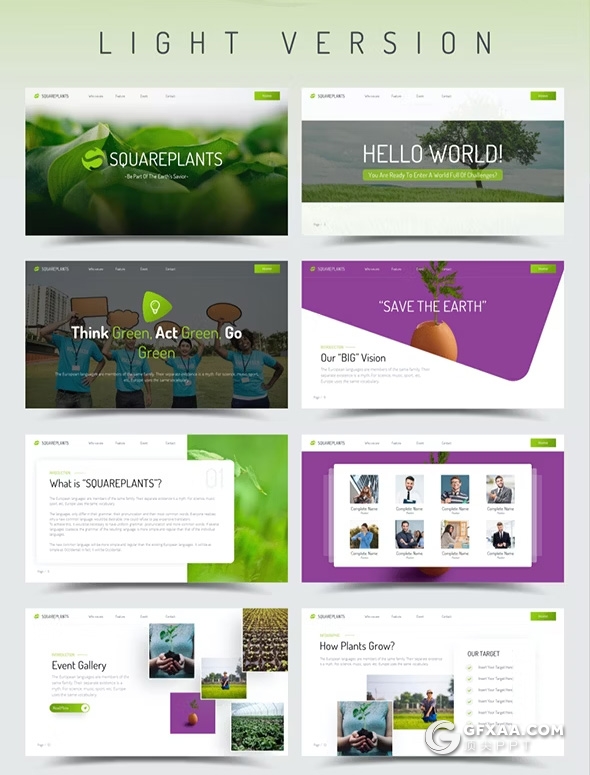 68页植物保护绿化森林种植环保主题PPT模板 - 顶尖PPT