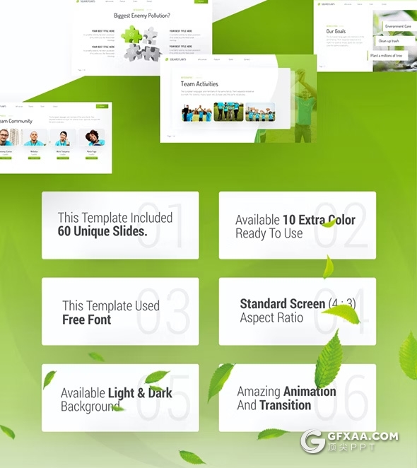 68页植物保护绿化森林种植环保主题PPT模板 - 顶尖PPT