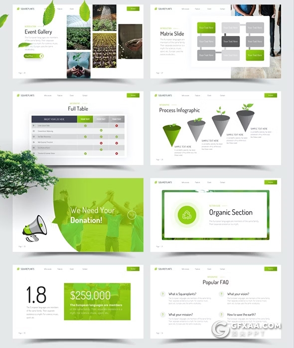 68页植物保护绿化森林种植环保主题PPT模板 - 顶尖PPT