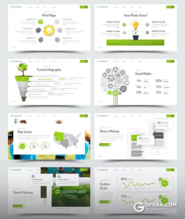 68页植物保护绿化森林种植环保主题PPT模板 - 顶尖PPT