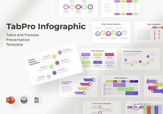 58页彩色创意PPT图形图表要点图形PPT模板 - 顶尖PPT