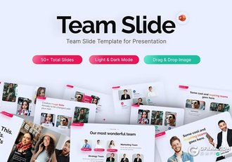 50页欧美风格企业团队热人员介绍国外商务PPT模板 - 顶尖PPT