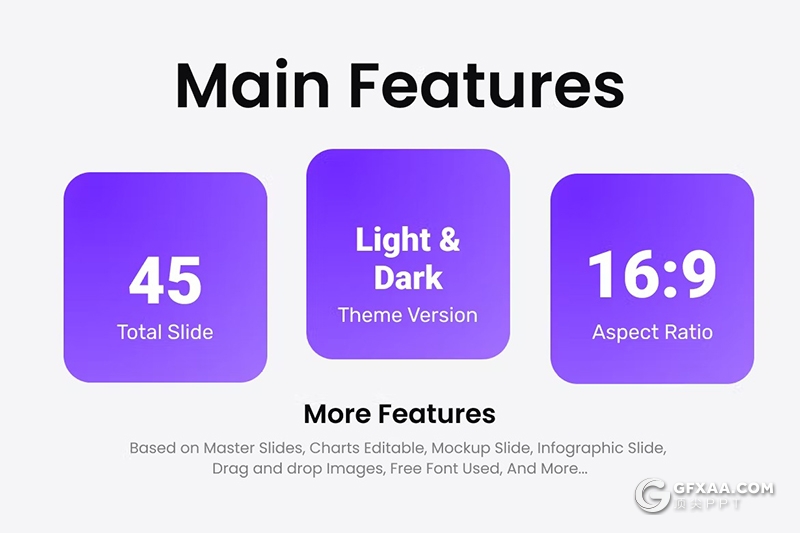 45页国外精美设计微立体风格商务图形PPT模板 - 顶尖PPT