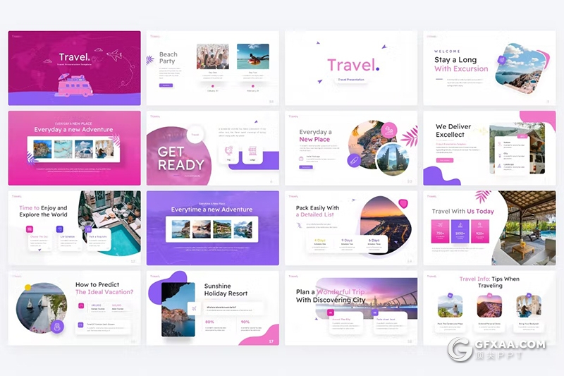 81页旅游景点介绍宣传旅游数据分析PPT模板 - 顶尖PPT