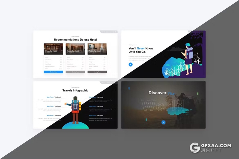 旅行目的地指南旅游景点介绍通用PPT模板 - 顶尖PPT