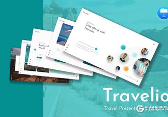 20页旅游景点介绍旅游主题演讲通用Keynote模板 - 顶尖PPT