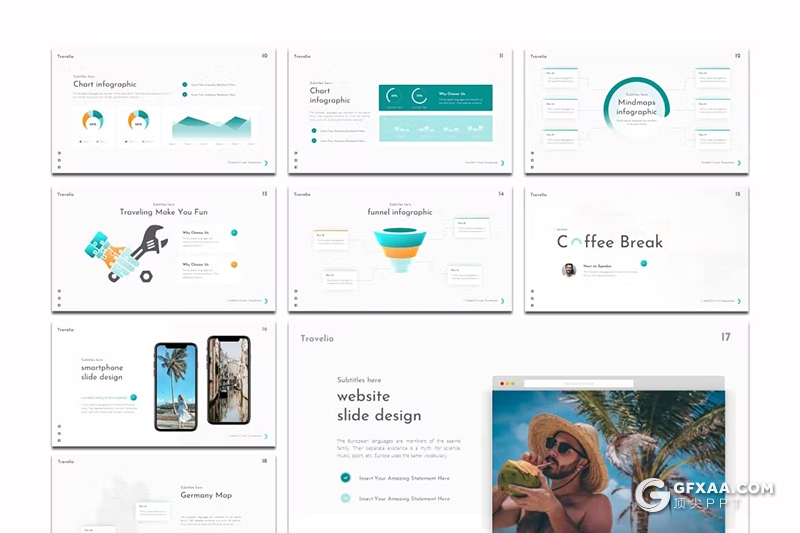 20页旅游景点介绍旅游主题演讲通用Keynote模板 - 顶尖PPT