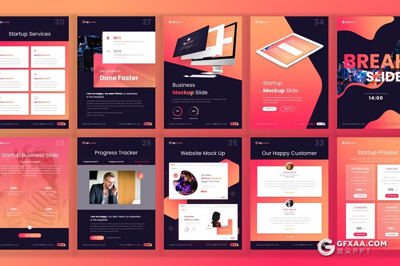 88页现代化企业简介团队介绍商务合作通用国外PPT模板A4尺寸11种配色 - 顶尖PPT