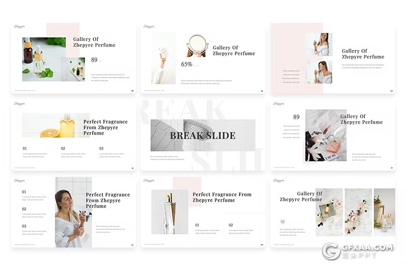 61页香水策划展示营销主题PPT模板 - 顶尖PPT