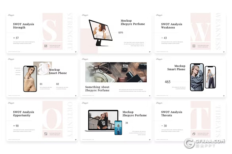 61页香水策划展示营销主题PPT模板 - 顶尖PPT