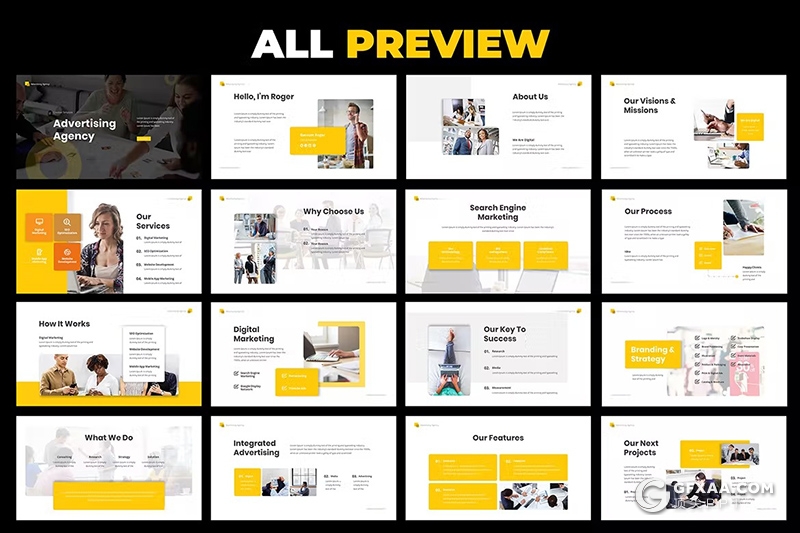 30页商务团队介绍品牌宣传商业计划通用国外KeyNote模板 - 顶尖PPT