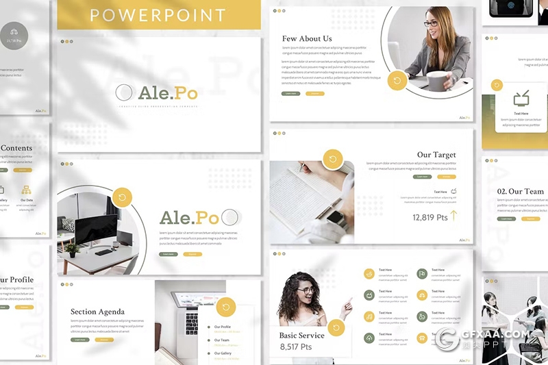 30页简约大气企业简介业务合作商业计划通用国外PPT模板 - 顶尖PPT