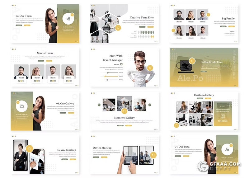 30页简约大气企业简介业务合作商业计划通用国外PPT模板 - 顶尖PPT