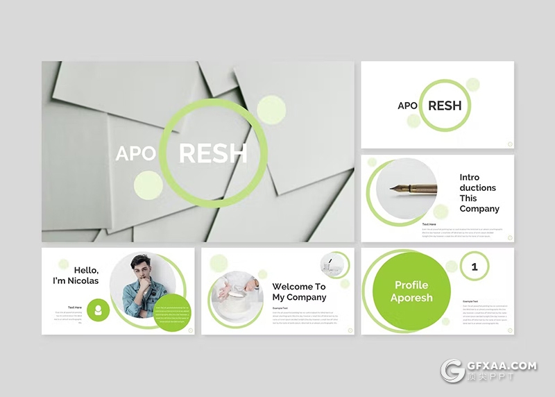 30页摄影图片展示产品展示通用国外KeyNote模板 - 顶尖PPT