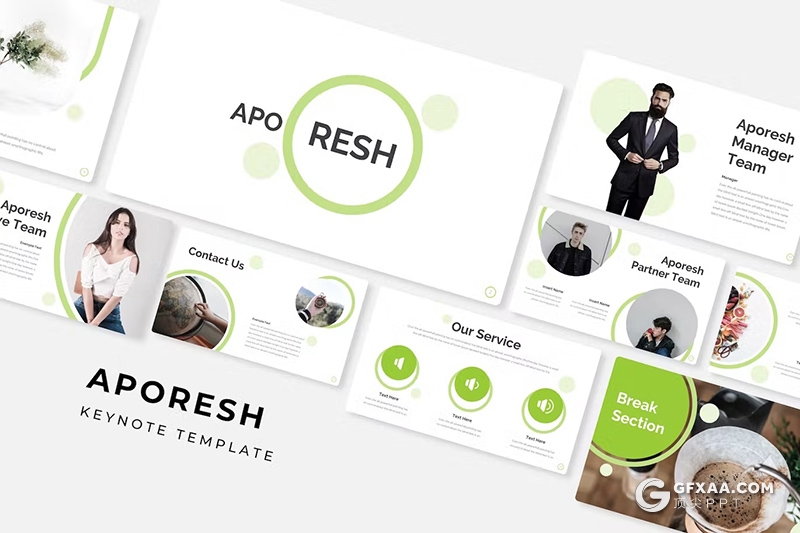 30页摄影图片展示产品展示通用国外KeyNote模板 - 顶尖PPT