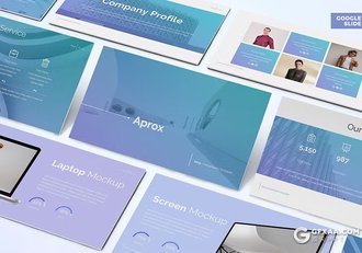 30页商务团队介绍品牌宣传商业计划通用国外GoogleSlides模板5种配色 - 顶尖PPT