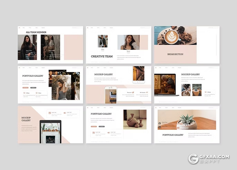 30页摄影图片展示产品展示通用国外KeyNote模板5种配色 - 顶尖PPT