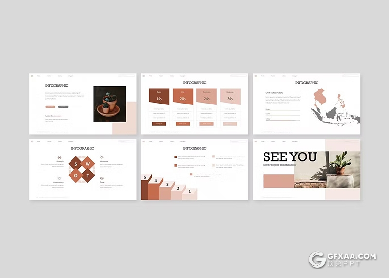 30页摄影图片展示产品展示通用国外KeyNote模板5种配色 - 顶尖PPT