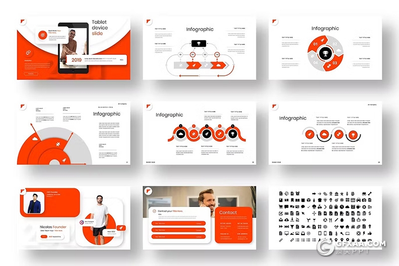 39页业务合作商务数据研究商业计划商务通用国外PPT模板 - 顶尖PPT