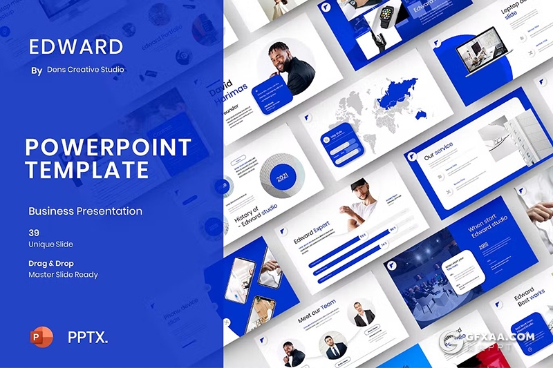 39页团队介绍品牌宣传商业计划业务合作商务通用国外PPT模板 - 顶尖PPT