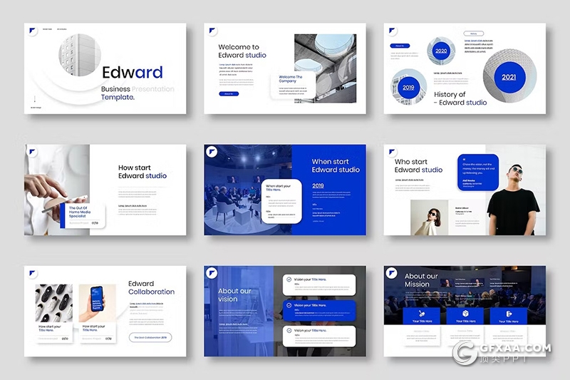 39页团队介绍品牌宣传商业计划业务合作商务通用国外PPT模板 - 顶尖PPT