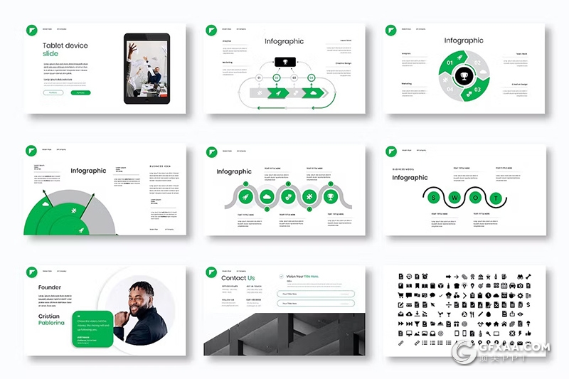 39页团队介绍品牌宣传商业计划业务合作商务通用国外PPT模板 - 顶尖PPT