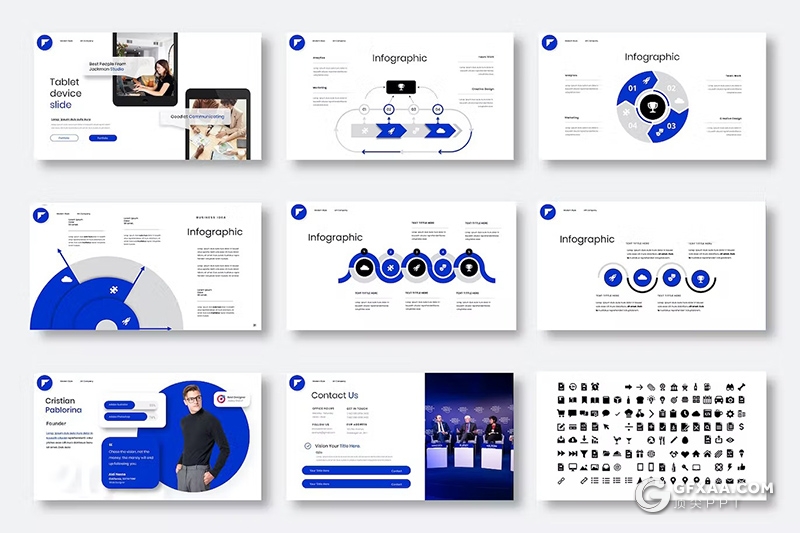 39页业务合作商务数据研究商业计划团队介绍通用国外PPT模板 - 顶尖PPT