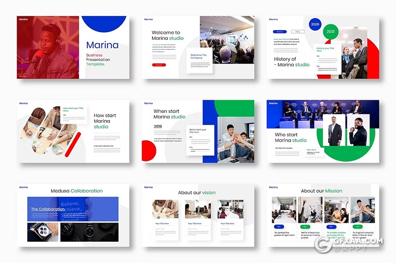 39页团队介绍商业计划书品牌宣传商务通用国外PPT模板 - 顶尖PPT
