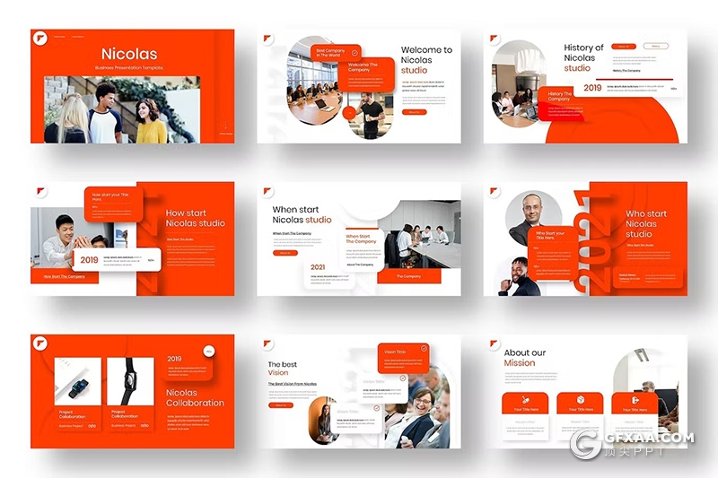 39页简约大气业务合作商务数据研究商业计划商务通用国外PPT模板 - 顶尖PPT