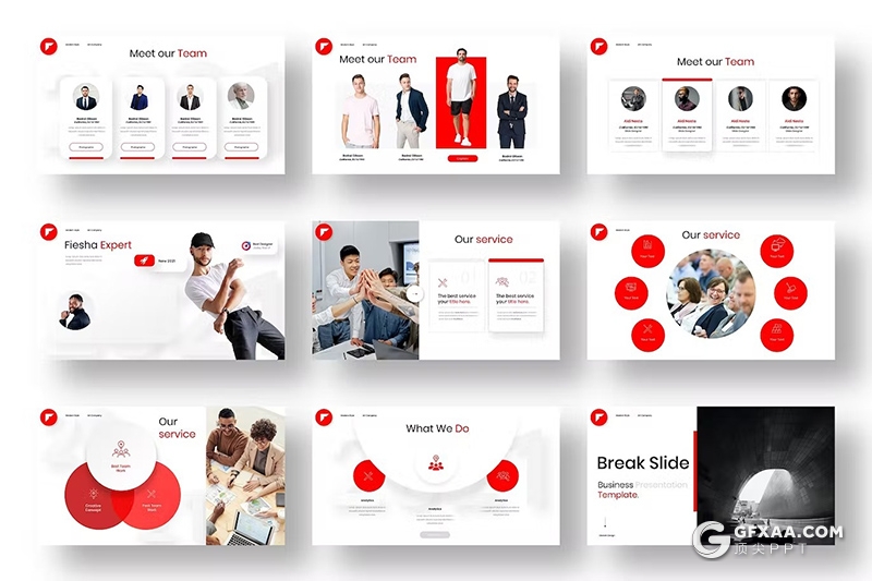 39页商业计划书团队介绍品牌宣传商业合作商务通用国外PPT模板 - 顶尖PPT