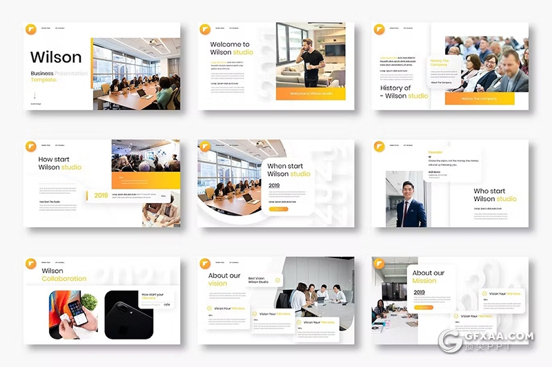 39页业务合作团队介绍品牌宣传商务通用国外PPT模板 - 顶尖PPT