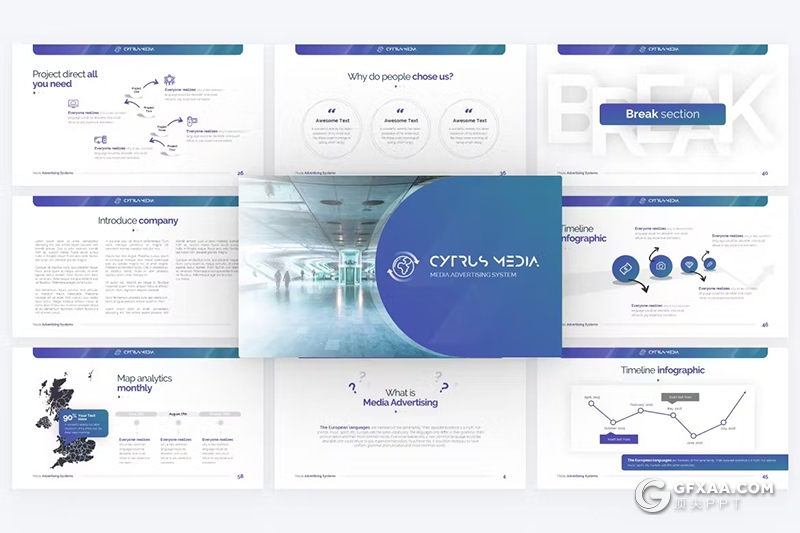 62页业务合作团队介绍商业计划商务媒体广告系统主题KeyNote模板11种配色 - 顶尖PPT