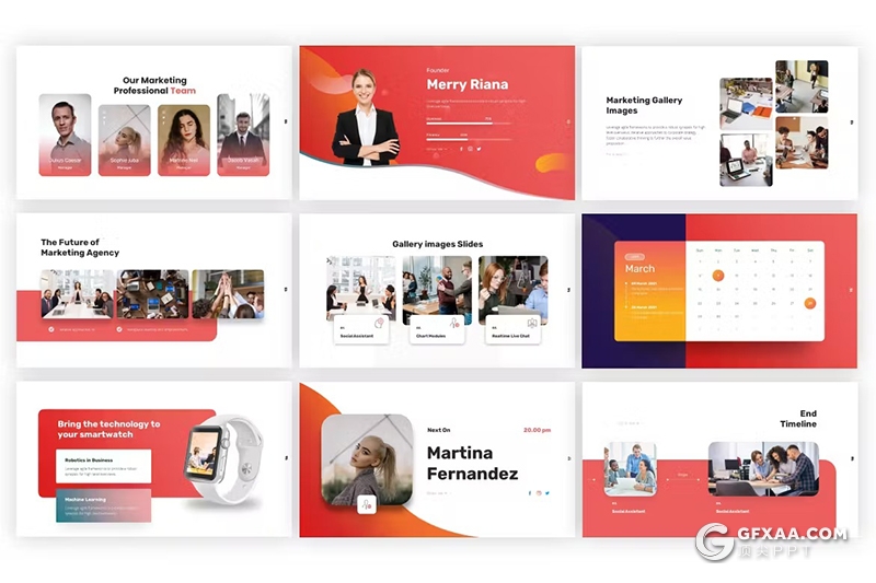 32页企业销售营销团队介绍业务合作商务通用国外PPT模板 - 顶尖PPT