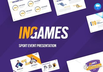 103页游戏体育竞赛团队介绍主题KeyNote模板11种配色 - 顶尖PPT