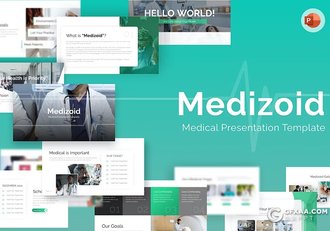 30页医疗医学研究医学团队展示医疗行业主题国外PPT模板 - 顶尖PPT