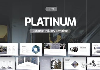 30页白金商务行业主题商业计划业务合作企业简介通用国外Keynote模板 - 顶尖PPT