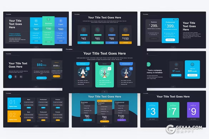 30页数据分析价格表信息图形图表PPT模板 - 顶尖PPT