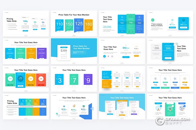 30页数据分析价格表信息图形图表PPT模板 - 顶尖PPT
