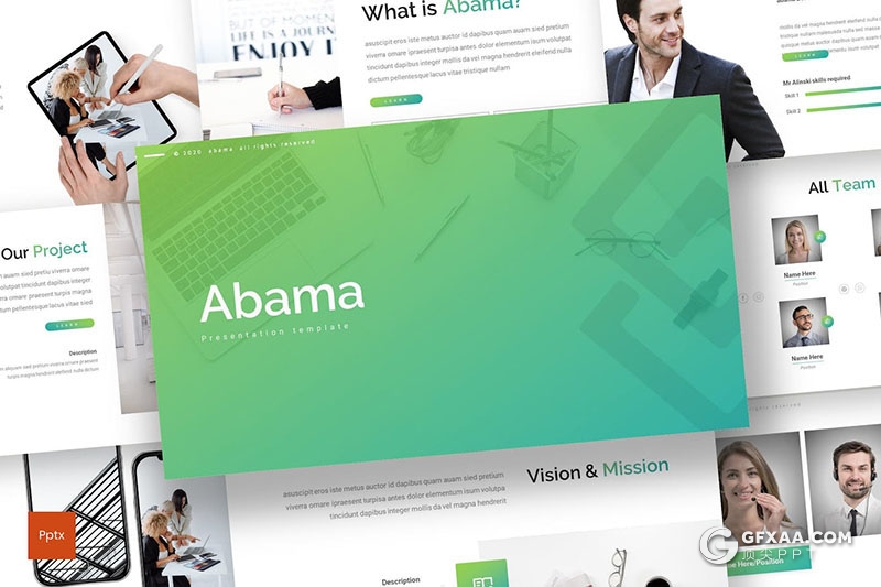 30页业务展示商业计划业务合作团队介绍商务通用国外PPT模板5种配色 - 顶尖PPT