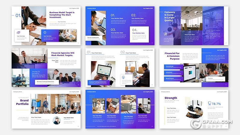 36页团队介绍商业计划商务通用国外PPT模板 - 顶尖PPT