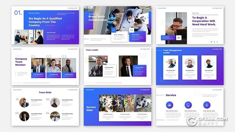 36页团队介绍商业计划商务通用国外PPT模板 - 顶尖PPT