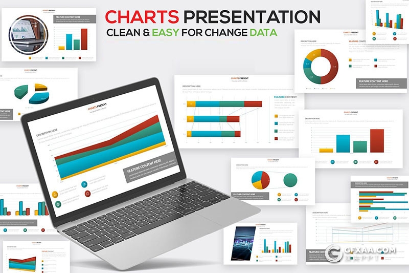 35页智能excel数据图形美化ppt条形图柱形图圆饼数据图PPT模板 - 顶尖PPT