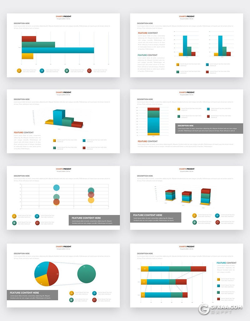 35页智能excel数据图形美化ppt条形图柱形图圆饼数据图PPT模板 - 顶尖PPT