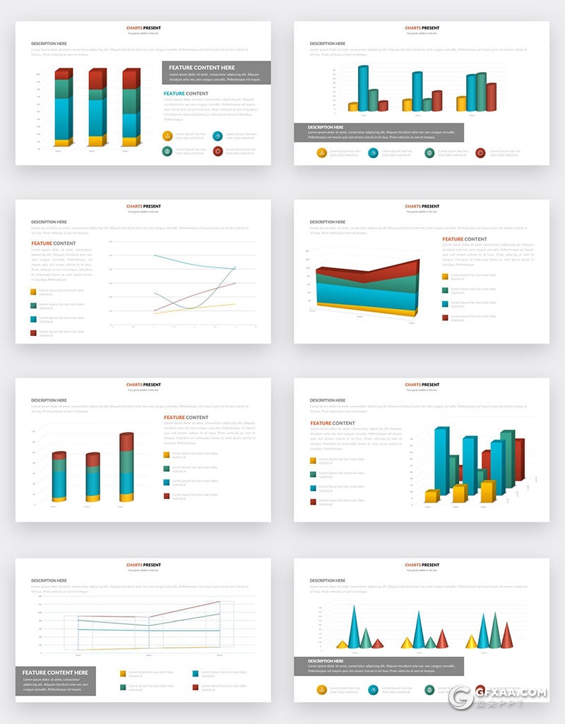35页智能excel数据图形美化ppt条形图柱形图圆饼数据图PPT模板 - 顶尖PPT