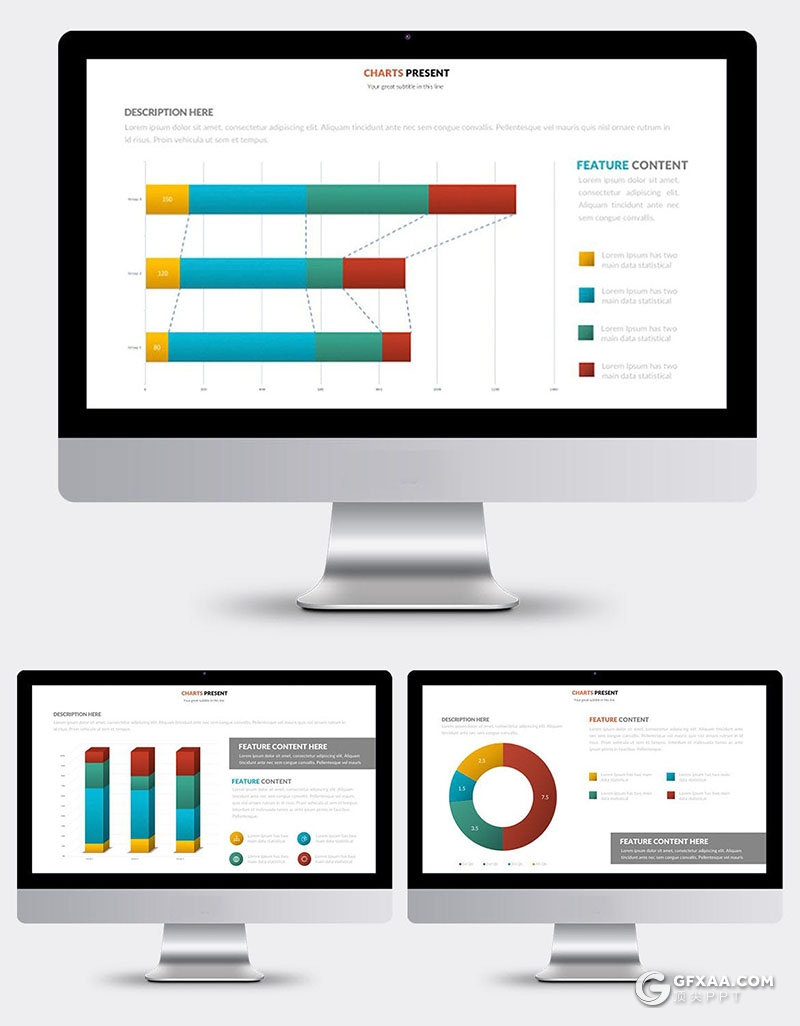 35页智能excel数据图形美化ppt条形图柱形图圆饼数据图PPT模板 - 顶尖PPT