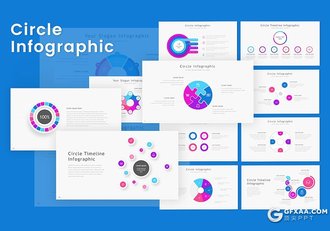 32页彩色创意PPT图形图表要点图形PPT模板 - 顶尖PPT