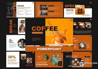 30页咖啡店铺宣传咖啡种类产量数据分析介绍国外PPT模板 - 顶尖PPT