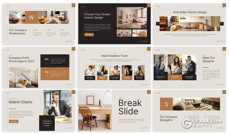 30页简约大气家居产品展示设计研发国外PPT模板 - 顶尖PPT