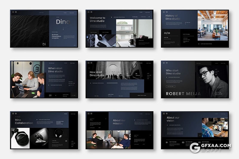 39页商务商业计划团队介绍企业简介商务通用国外PPT模板 - 顶尖PPT